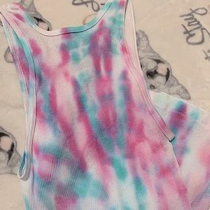 Hanes kids Lg. Tie-dye pink & mint green tube top 😊